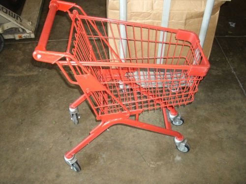 Kid&#039;s Child&#039;s Red Metal Shopping Cart Retail &amp; Resale Store Fixture Equipment