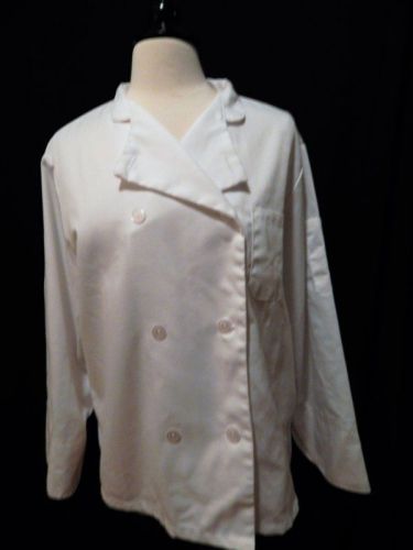KNG White Long Sleeved Mens Chef Jacket Coat Medium