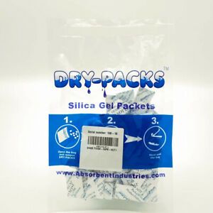 5 Gram [50 Pack] &#034;Dry &amp; Dry&#034; Silica Gel Desiccant Packets -