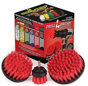 Cleaning Supplies - Drill Brush - Outdoor Power Scrub Brush Kit - Bird Bath - Ga