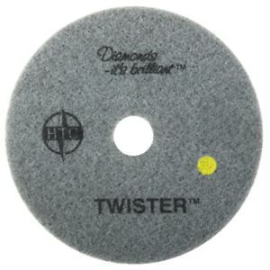 Case of 2 Sanico Twister Yellow Floor Pad - 20&#034;, 1500 Grit