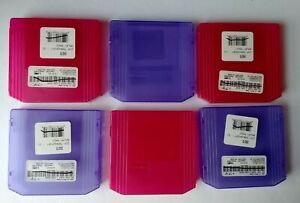 Lot of 6 Fellowes Disk Transport 2-Pack Floppy Disk Holders New 3 Pink &amp; 3 Lav.