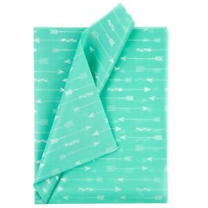 Tissue Paper - Aqua/White Arrows - 100 Sheets