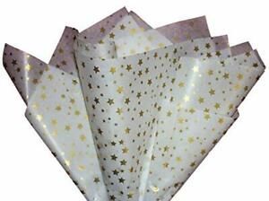 Tissue Paper Gift Wrap Bulk Wrapping 100 200 75 Count (Pack of 1) Gold Stars