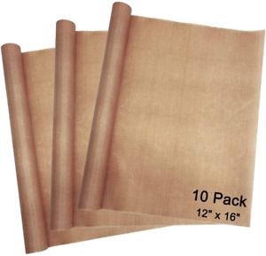 10 Pack Teflon Sheet For Heat Press Transfer Non Stick Paper 12 x 16 Heat