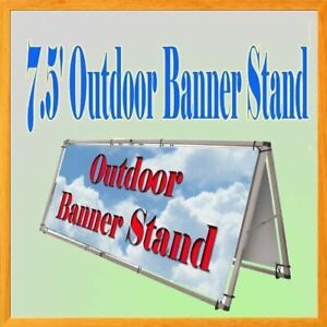 Aluminum Outdoor A Frame Banner Double Display Stand 79&#034; x 33&#034; Portable 7&#039;