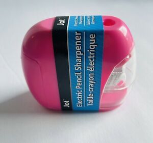 Jot Electric Pencil Sharpener Battery Operated So Need To Plug Pink Fast Ship