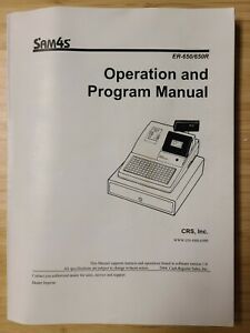 SAM4S Cash Register Operation and Program Manual w/ Keyboard Templates