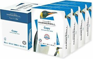 Hammermill Printer Paper, 20 lb Copy Paper, 8.5 x 11 - 4 Bulk Packs 3000 Sheets