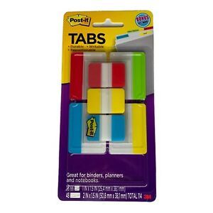 Post-it Tabs Value Pack Asst Primary Colors 1 and 2 Sizes 114