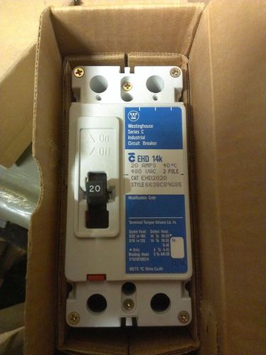 New westinghouse ehd2020 20a 480v industrial circuit breaker eaton cutler hammer for sale