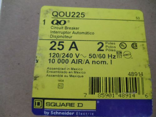 Schneider Electric QOU225 Circuit Breaker 25 A 120/240 V 2 Poles