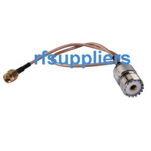 SMA Male plug to UHF feMale straight connector for pigtail cable RG316 30cm hot