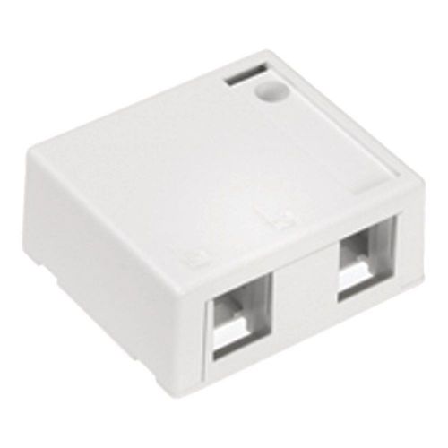 Leviton 41089-2wp quickport® 2-port surface-mount housing (white) for sale