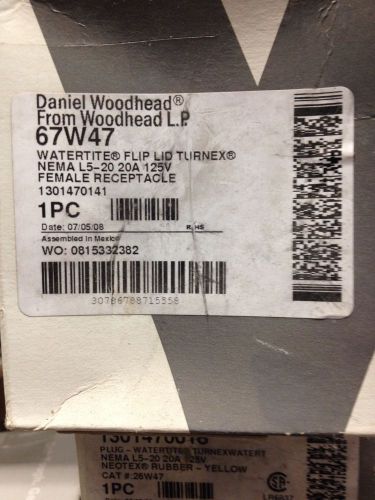 New, daniel woodhead 67w47 watertite flip lid nema l5-20 20a 125v for sale