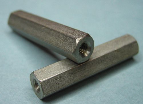 12 - pieces stainless steel spacer standoff 1-3/16&#034;-long 1/4&#034;-hex 4-40 threads for sale