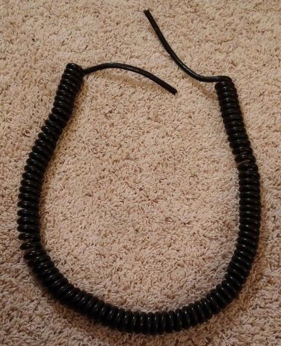 16/3 Black Coiled Cable Cord Stretches Up To 15 Ft Retractable