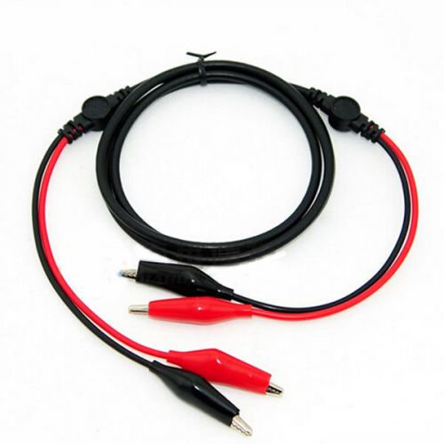 HQ 2sets Dual Ended Alligator Clips Black Red Coaxial Cable Test Leads 120cm 50?