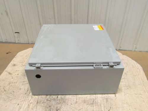 Hoffman A242410LP Wall Mount Steel Electrical Enclosure Box 24x24x10&#034;w/Backplate