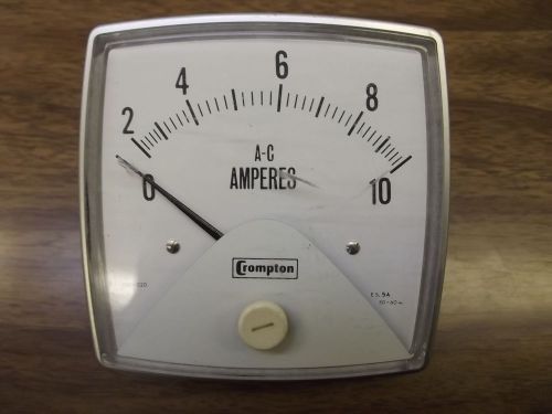 T01602aalssn crompton instruments 0-10 ac amperes panel board meter for sale