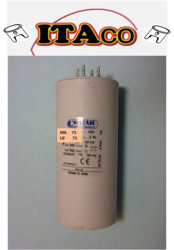 Made in italy motor condenser capacitor 75 uf 71.25 72 ~ 75uf ~ 78 77 78.75 450v for sale