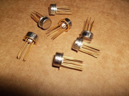 LOT OF 7 - NSC LM100 6708 GOLD LEADS TRANSISTORS  NOS