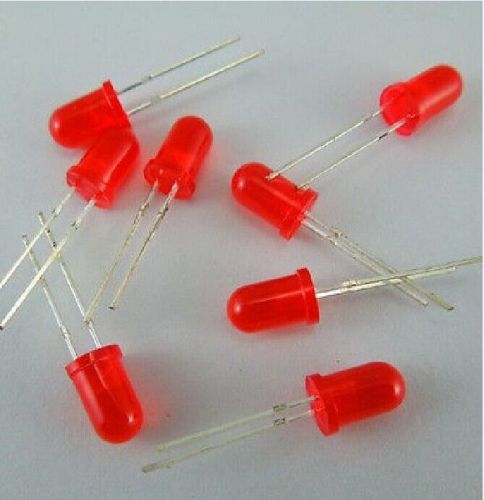 100PCS 5mm Red Round Diffused LED Light Diode Emitting