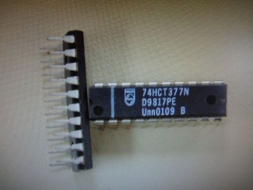 100 pieces of 74hct377n octal d-ff manu. phillips, pkg. 20 pin dip for sale