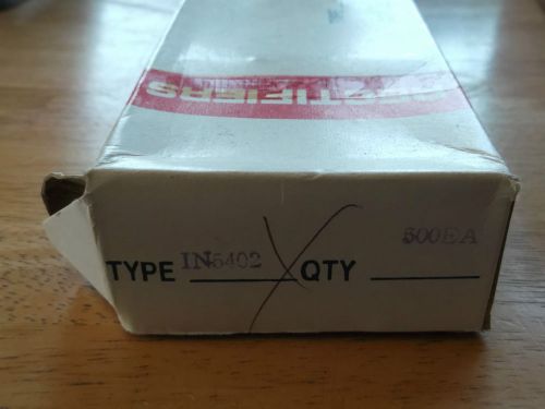 1N5402 QTY 500 NEW IN BOX OF 500  3A 2-Pin DO-201AD