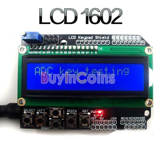 New Keypad Shield Blue Backlight For Arduino Duemilanove Robot LCD 1602 Board