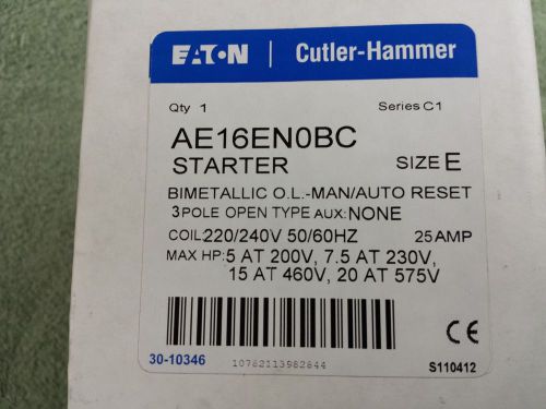 CUTLER HAMMER  STARTER # AE16ENOBC