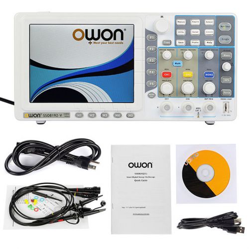 New Owon SSO8192V 100Mhz 1G/s 8&#034; LCD 1M Depth Memory VGA Port Oscilloscope