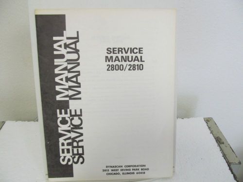 Dynascan 2800/2810 power supply service manual for sale