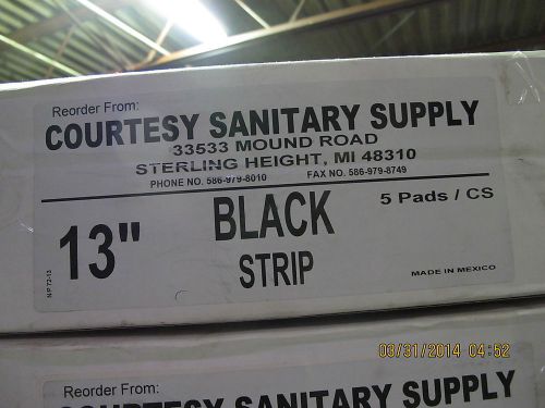 13&#034; black striper burnishing floor machine polishing  box of (5) for sale