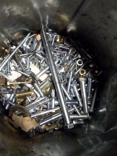 5 lbs scrap mixed nuts bolts fittings flat washers grade 5, 8, stainless steel for sale