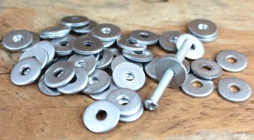 Set of 100 pcs.circle new stainless steel flat washers 1/2&#034; for screws for sale