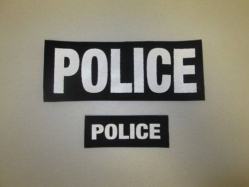 Gh armor systems ghmiscid-setpwh id tags set - police white lettering for sale