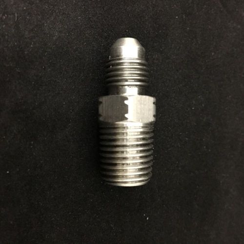 NEW! -4 Male JIC x 1/4&#034; Male NPT Straight Adapter, 316 Stainless Steel
