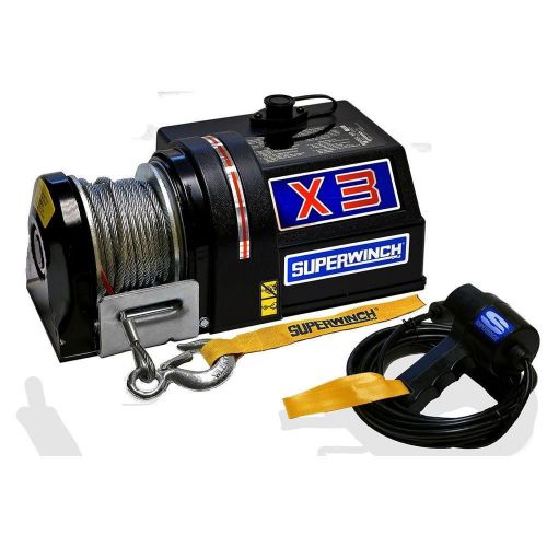 Superwinch X3 Electric Winch, 4,000 lb Capacity, 24VDC,  50&#039; Wire Rope, #1314