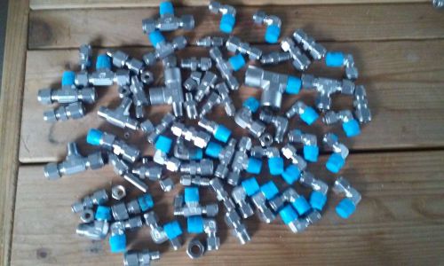 Lot Of 90 Assorted Compression Stainless HY-LOK Adaptors 1/4-3/4