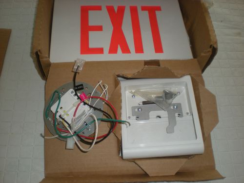 LIGHTOLIER TX22RCW WHITE EMERGENCY 2 RED LED EXIT SIGN AC