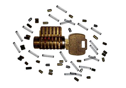 Falcon Cutaway Lock Cylinder for Locksmith Practice &amp;Training.With Serrated Pins