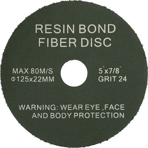 10pk fiber discs 5 x 7/8&#034; -24 grit zirconia for sale