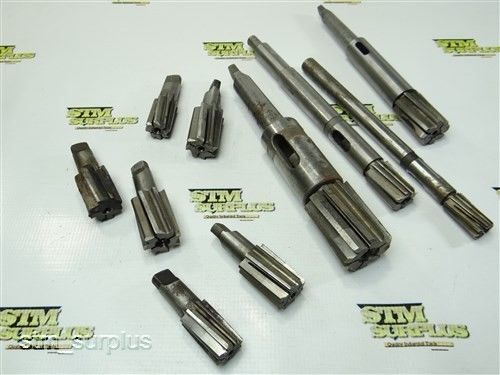 Nice lot 10 hss interchangable expansion reamers 3/4&#034; to 1-5/8&#034; with arbors for sale