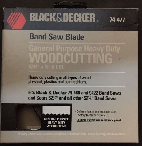 Black &amp; Decker Band Saw Blade 52 3/4&#034; X 3/8&#034; 6 T.P.I