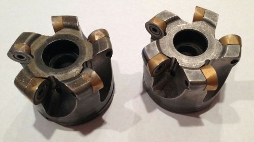Two WALTER USA 2&#034; Model F2334.UB.051.Z05.06 Indexable Milling Cutters w/INSERTS!