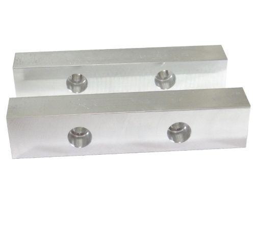 Extended aluminum vise jaws for kurt style 4&#034; double lock vise 6&#034; x 1 x 1 1/4&#034;