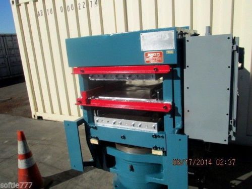 Eemco 24&#034; x 32&#034; slab side rubber press 314 tons 12&#034; stroke hydraulic unit plc for sale