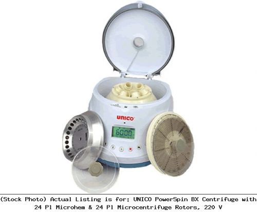 Unico powerspin bx centrifuge with 24 pl microhem &amp; 24 pl microcentrifuge: c886e for sale