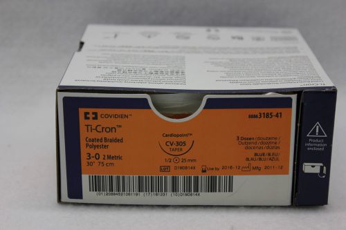 Covidien Ref # 3185-41 Ti-Cron Coated Braided Polyester 2 Met. 75cm (Box of 36)